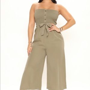 Beach Trips Tencel Jumpsuit - Olive